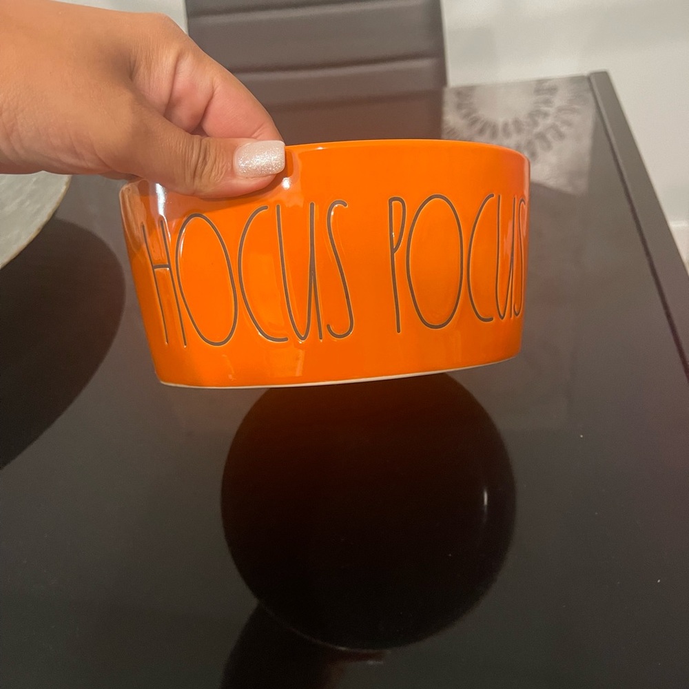 Large Rae Dunn Halloween Orange Hocus Pocus Bowl